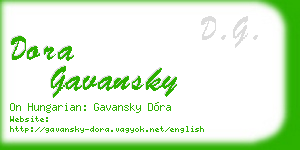 dora gavansky business card